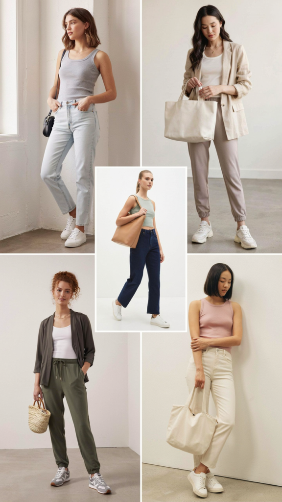 Light Jacket Layer with Tank and Blazer