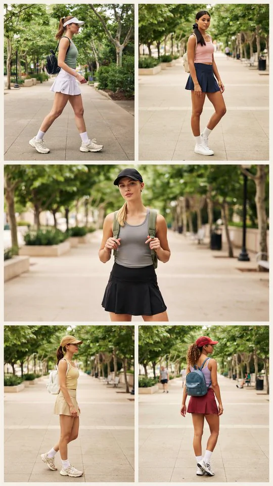 Sporty Tank with Tennis Skirt